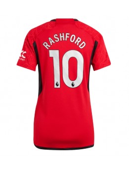 Manchester United Marcus Rashford #10 Heimtrikot für Frauen 2023-24 Kurzarm